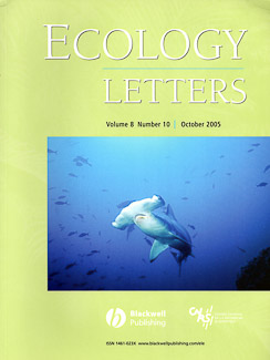 Cover of Ecology Letters Cover of Ecology Letters