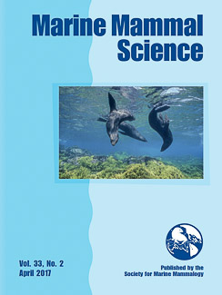 Cover of Marine Mammal Science Cover of Marine Mammal Science