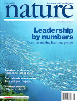 Cover of Nature Magazine Cover of Nature Magazine